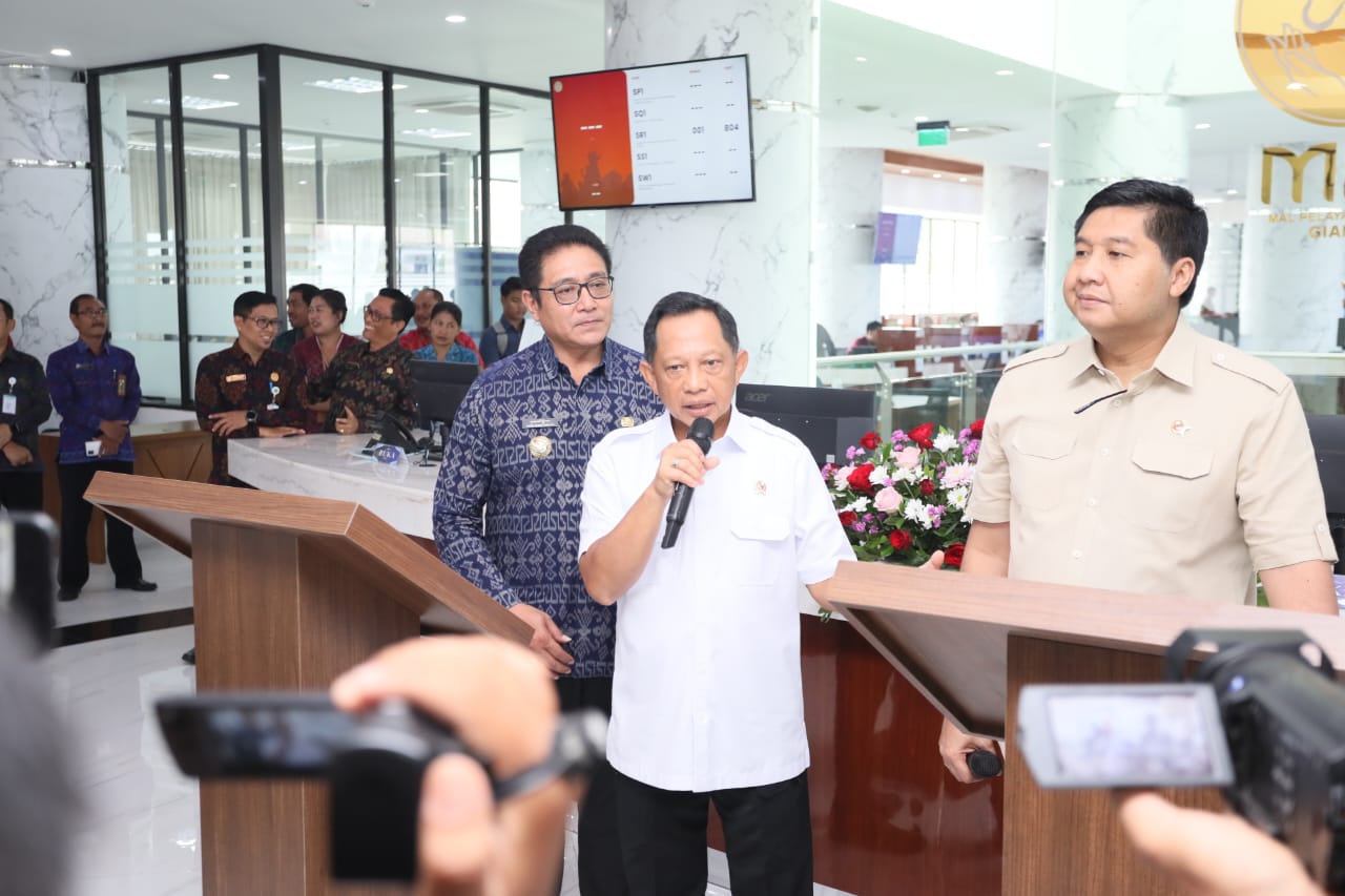 Apresiasi Layanan PBG Gianyar, Mendagri: Bali Sudah Miliki Rencana Detail Tata Ruang