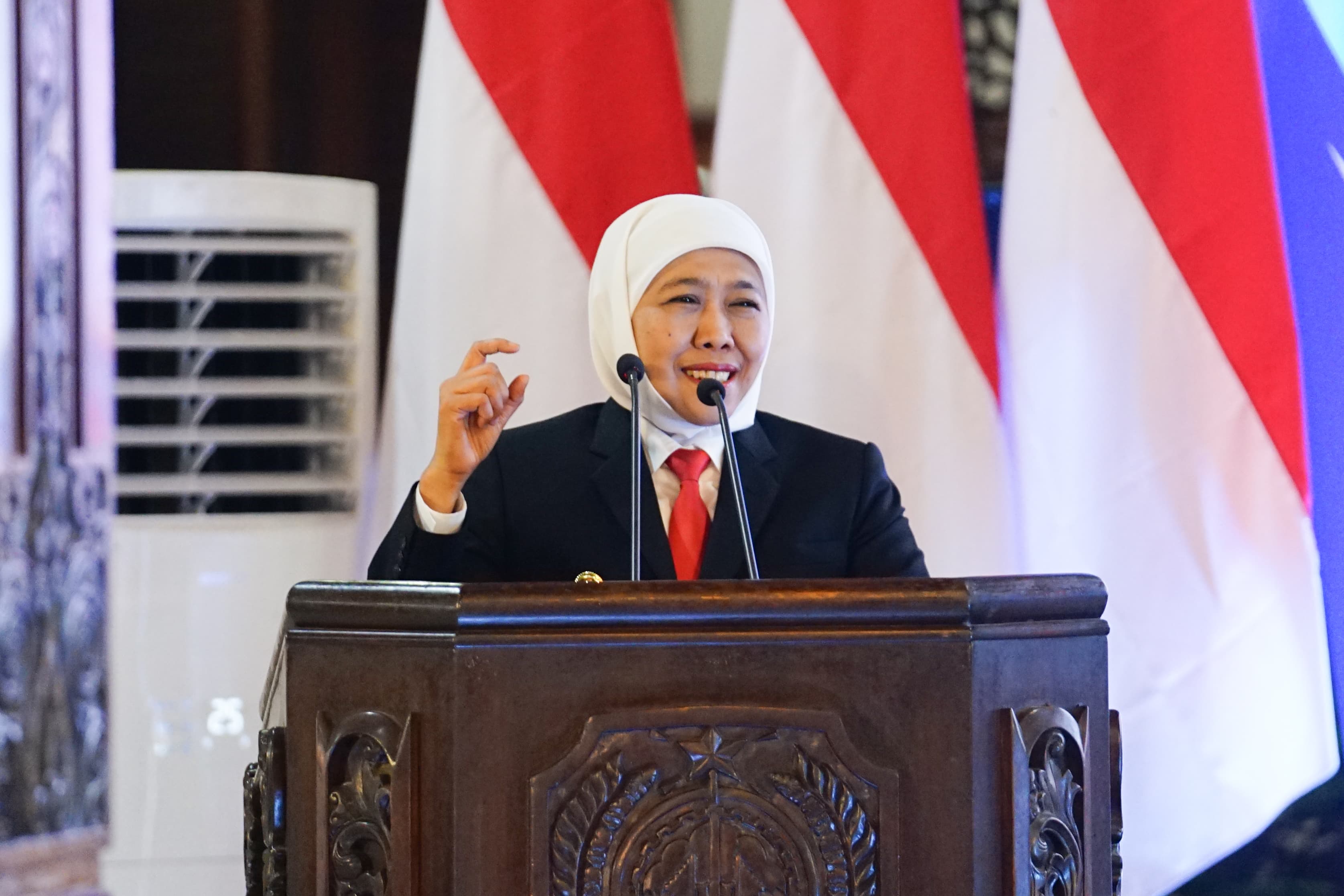 Hadiri Sertijab Bupati-Wakil Bupati Tulungagung, Gubernur Khofifah Minta Sinkronisasi Program Daerah Dengan Provinsi dan Pusat Untuk  Wujudkan Quick Win