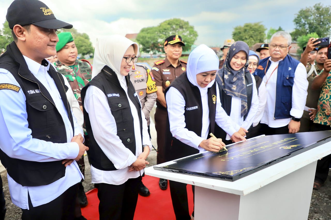 Resmikan DAM Boreng, Gubernur Khofifah: Upaya Pulihkan Produktivitas Pertanian, Wujudkan Ketahanan Pangan