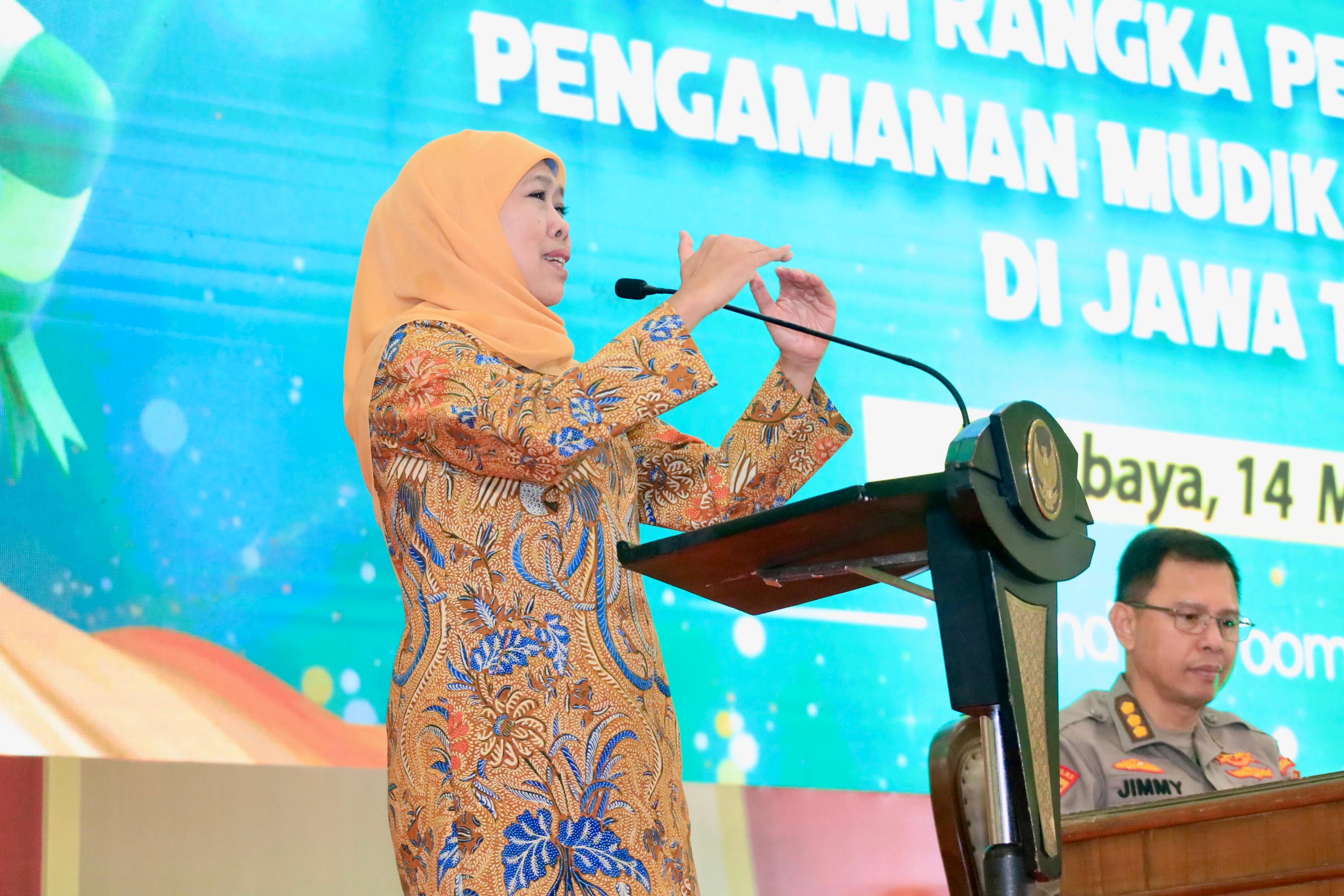 Gubernur Khofifah Bersama Forkopimda  Pastikan Mudik Lebaran 2025 di Jatim Lancar, Aman dan Nyaman
