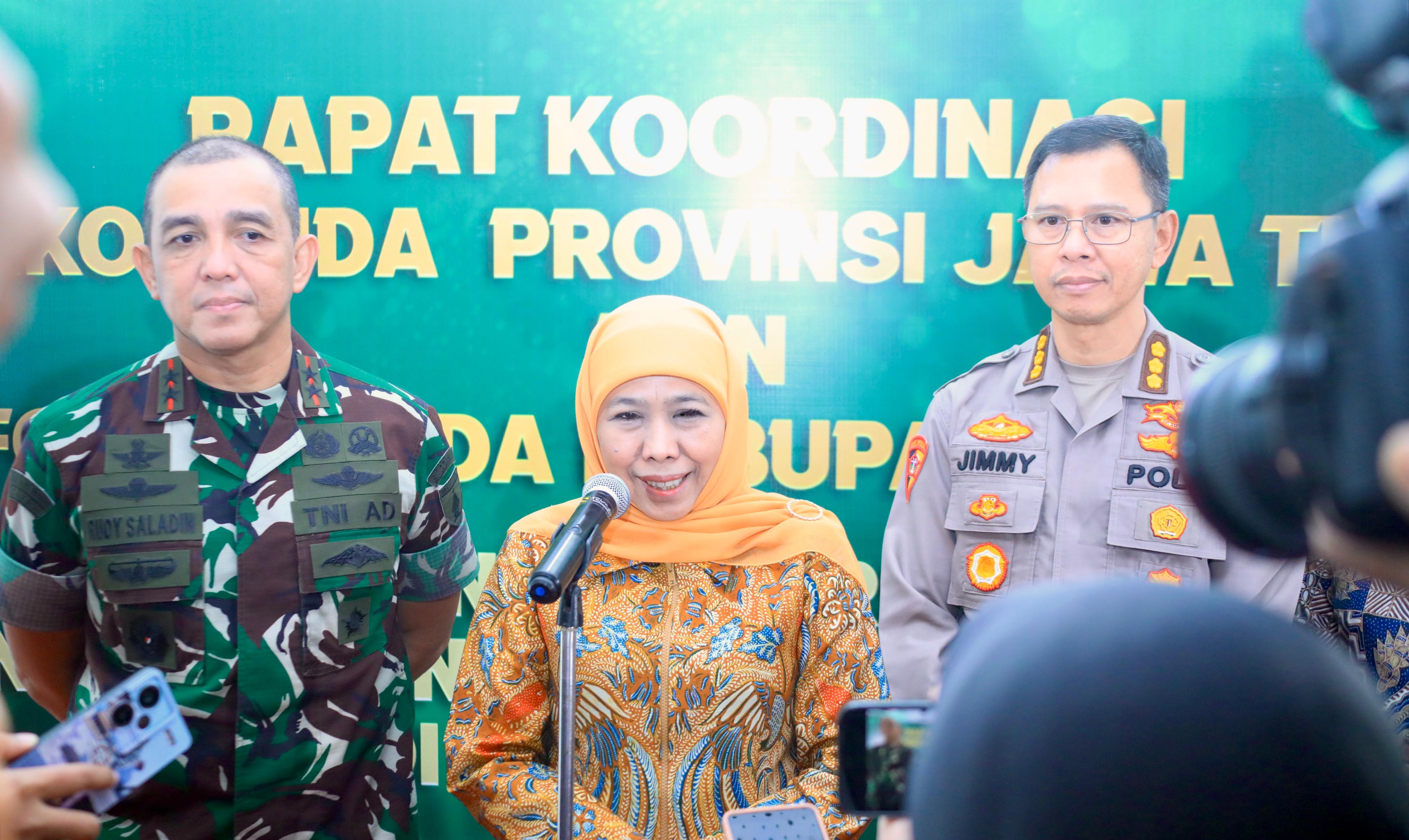 Gubernur Khofifah Bersama Forkopimda  Pastikan Mudik Lebaran 2025 di Jatim Lancar, Aman dan Nyaman