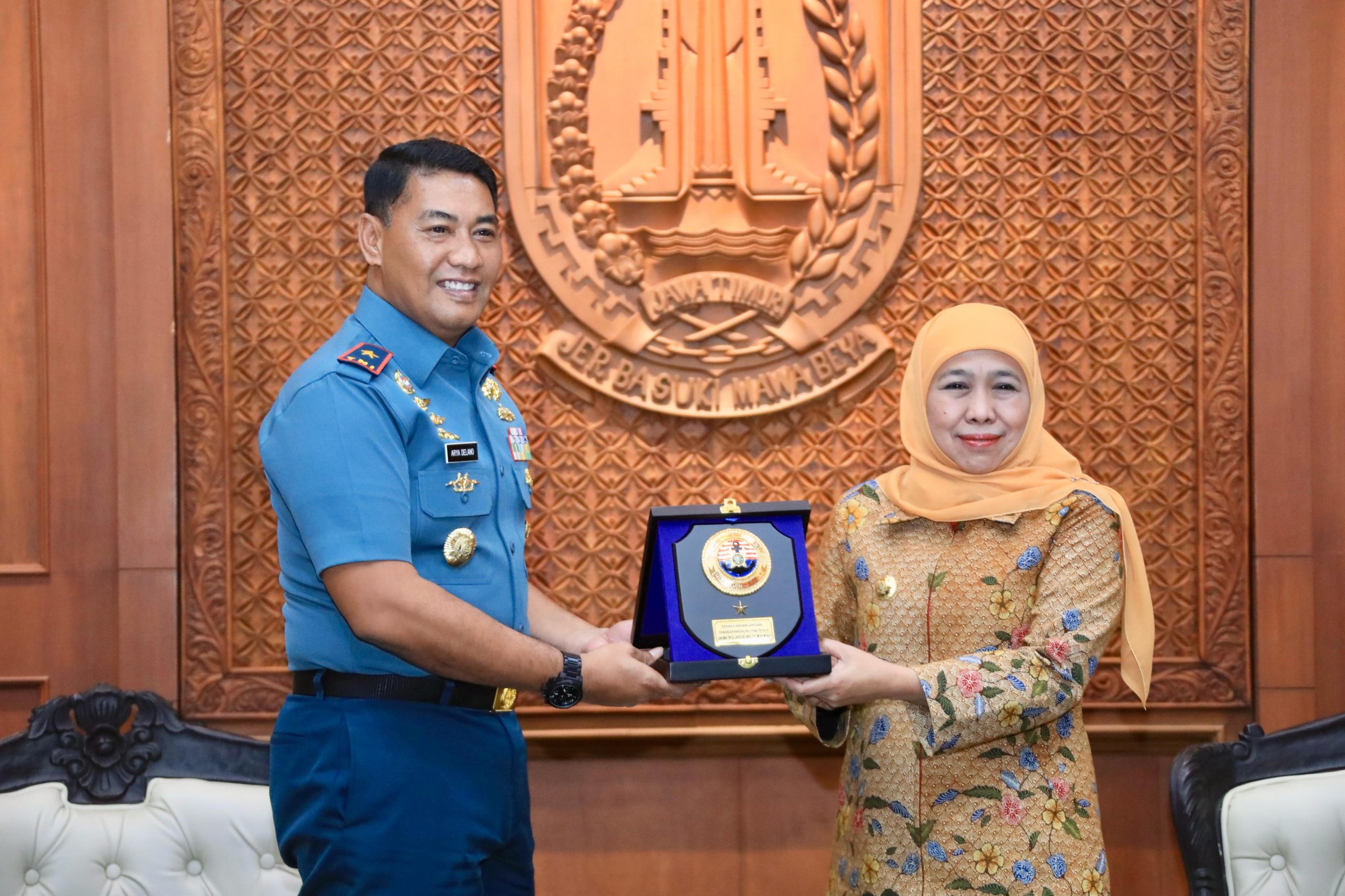 Gubernur Khofifah Sambut Baik Komandan Lantamal V Dukung Kedaulatan Pangan di Jatim