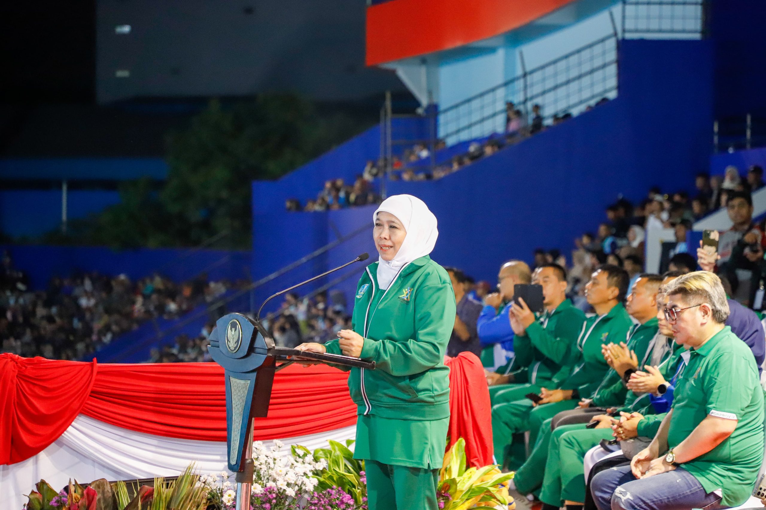 Porprov IX Jatim 2025 Resmi Dibuka, Gubernur Khofifah Ajak Atlet Tunjukkan Performa Terbaik, Semangat Juang Tinggi dan Sportivitas