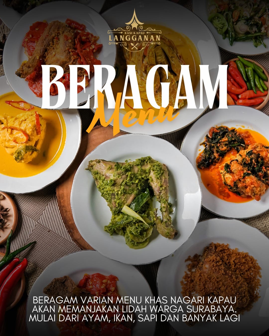 Nasi Kapau Langganan Resmi Hadir di Surabaya, Sajian Otentik Khas Minang Kini Lebih Dekat