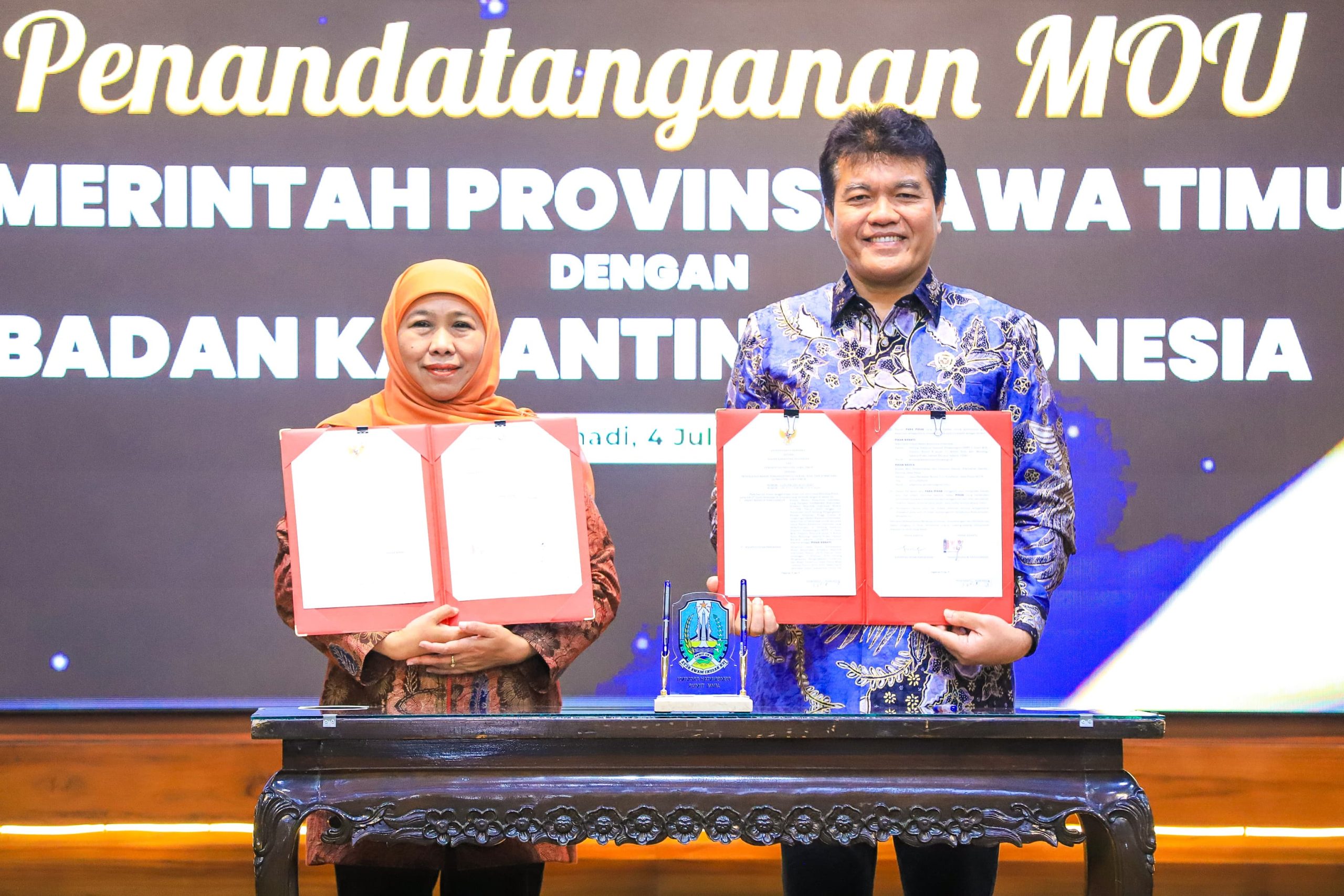Bersama Badan Karantina Indonesia  Dirikan Pusat Instalasi Karantina Terpadu Pertama di Indonesia, Gubernur Khofifah Optimistis Akan Tingkatkan Efisiensi dan Daya Saing