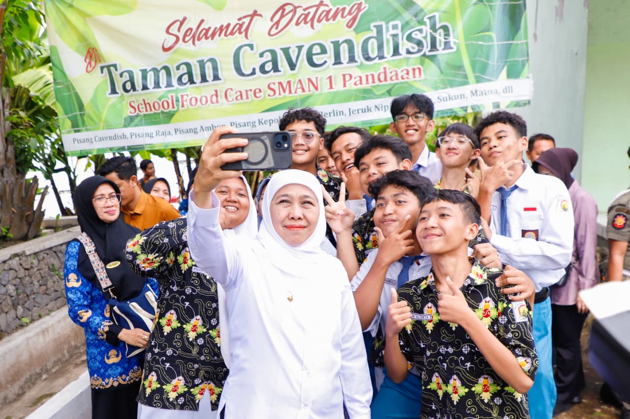 Gubernur Khofifah Apresiasi School Food Care SMAN 1 Pandaan, Dorong Sekolah Jadi Pusat Ketahanan Pangan