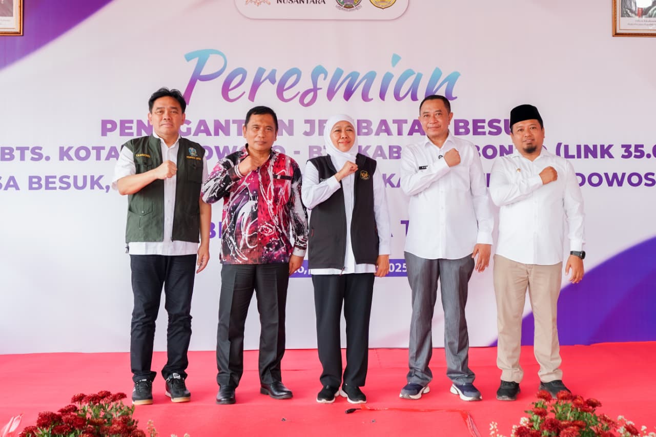 Gubernur Khofifah: Jembatan Besuk Kini Lebih Aman, Lebih Lebar, dan Lebih Siap Tingkatkan Akses Lintas Wilayah