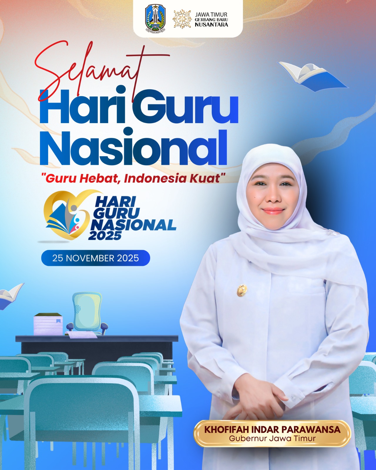Gubernur Khofifah Hormati Pengabdian Guru di Pelosok Jatim, Komitmen Perkuat Ekosistem Pendidikan Berbasis Integritas