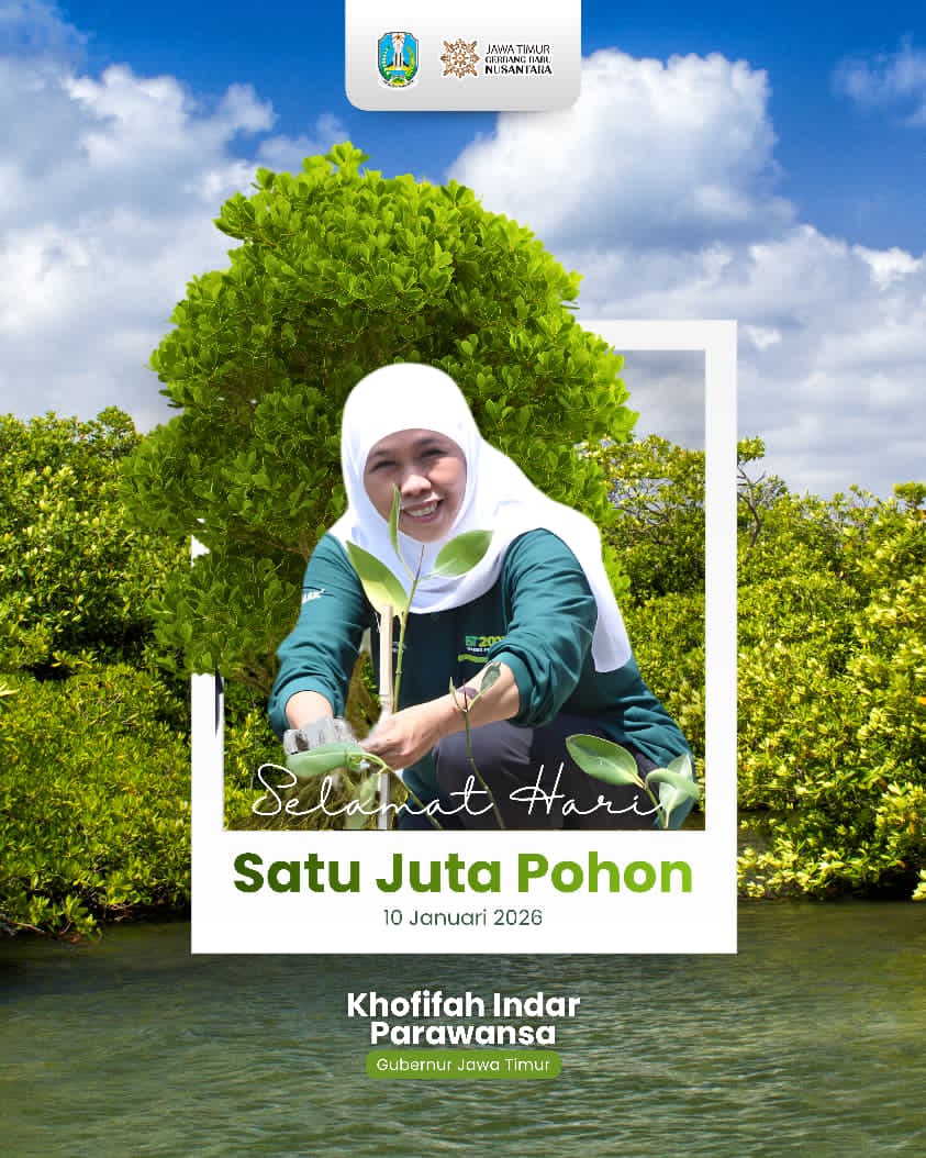 Gubernur Khofifah Ajak Gerakan Tanam dan Rawat Pohon di Hari Satu Juta Pohon untuk Jaga Lingkungan Berkelanjutan