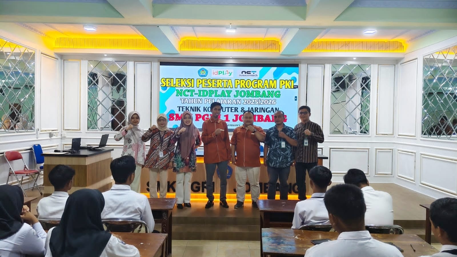 Seleksi Peserta PKL NCT-IDPLAY Jombang Tahun 2026 di SMK PGRI 1 Jombang