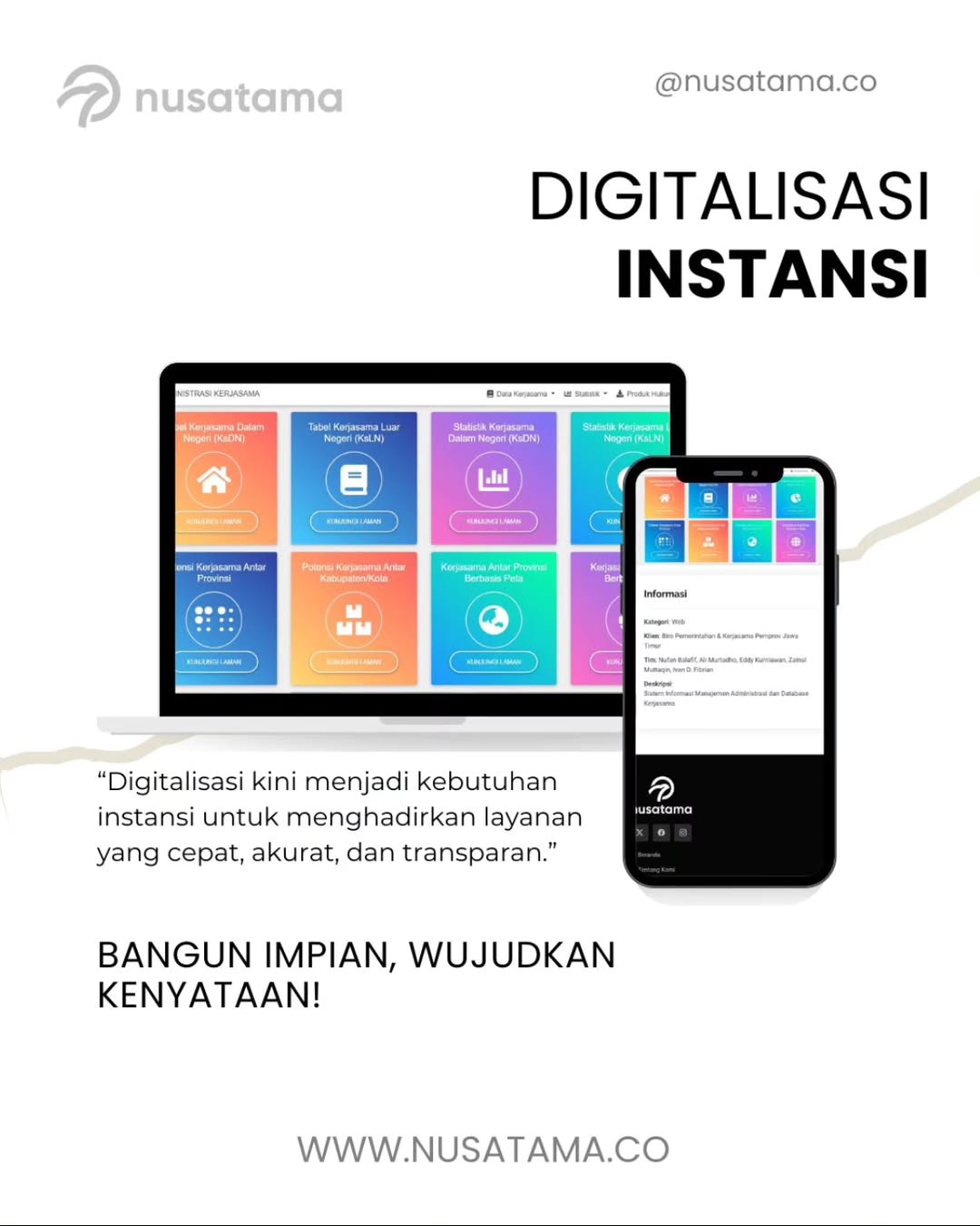 Layanan Profesional Digitalisasi Instansi untuk Efisiensi dan Transparansi oleh PT Nusatama Jaya Sakti
