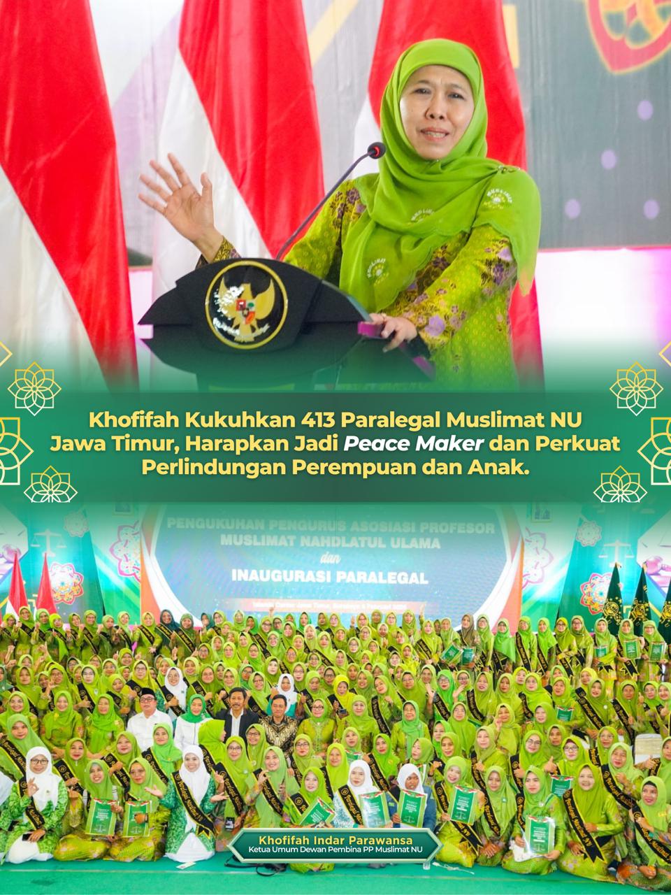 Khofifah Perluas Posbankum Desa, Paralegal Muslimat NU Siap Layani Konsultasi dan Mediasi Hukum
