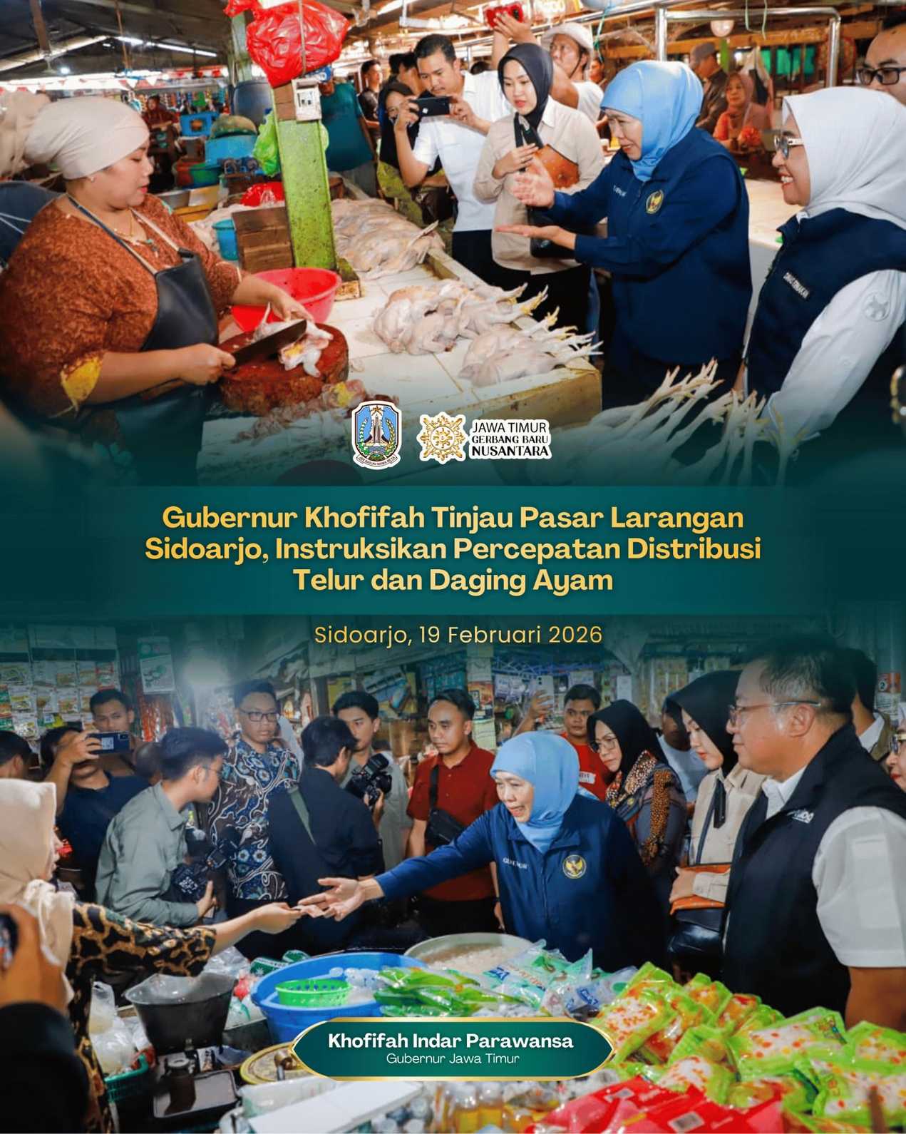 Gubernur Khofifah Minta Penguatan Distribusi untuk Kendalikan Harga Sembako