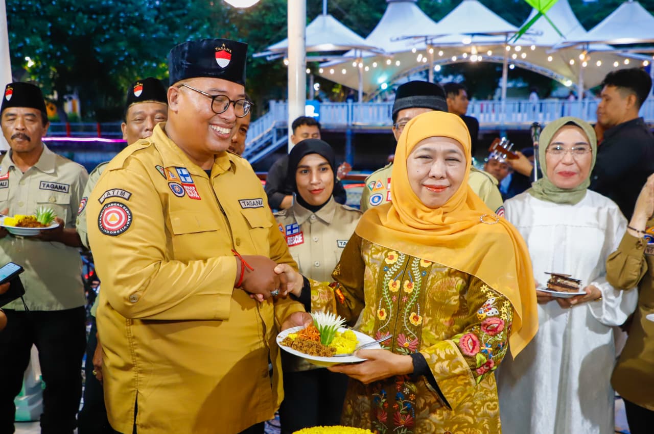 Tasyakuran HUT ke-22 Tagana, Gubernur Khofifah Dorong Kolaborasi Lintas Sektor untuk Mitigasi Bencana yang Lebih Kuat
