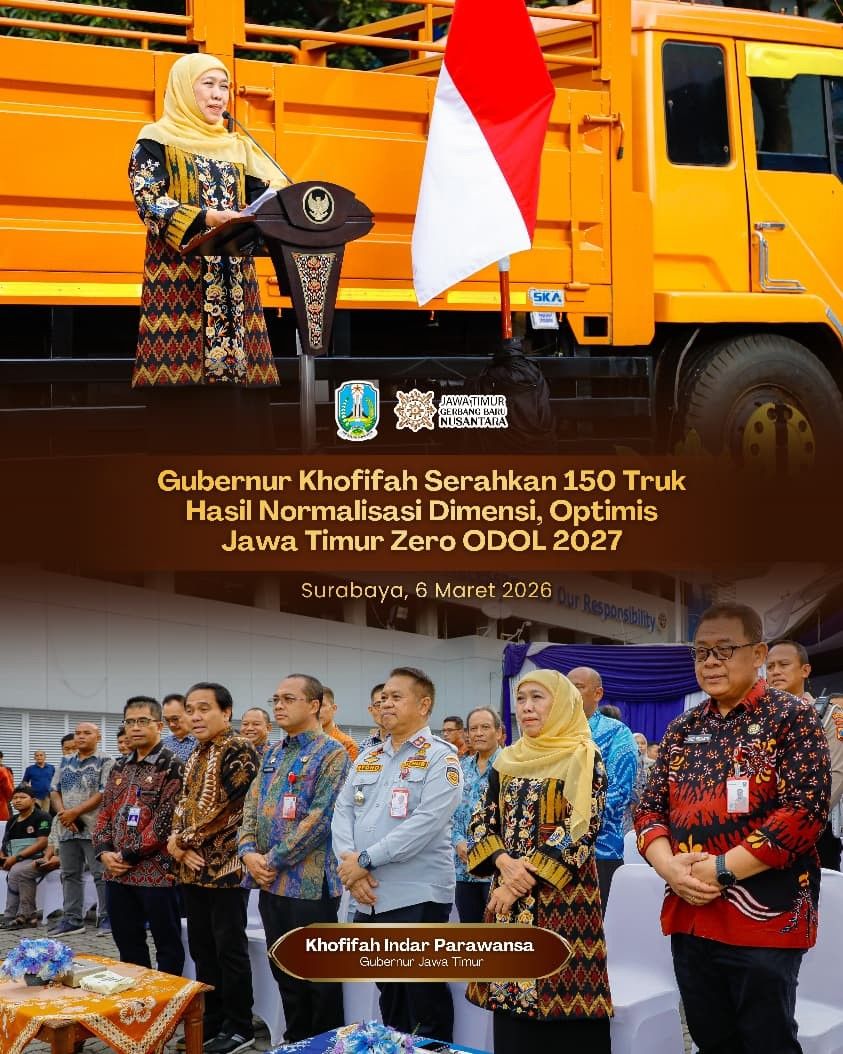 Gubernur Khofifah Apresiasi Gerakan Sopir Jatim dalam Program Normalisasi Kendaraan ODOL