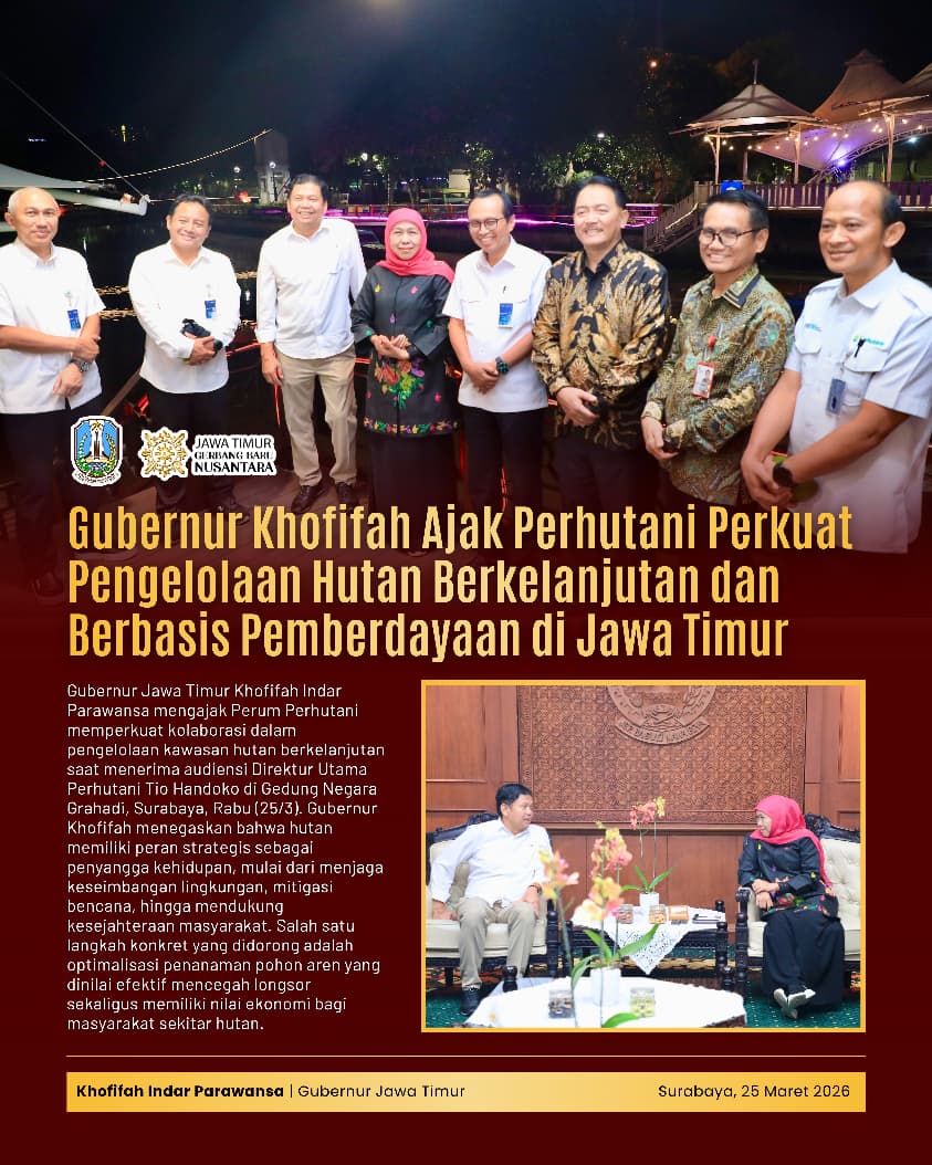 Gubernur Khofifah Soroti Potensi Aren sebagai Solusi Ekologis dan Ekonomis di Kawasan Rawan Longsor