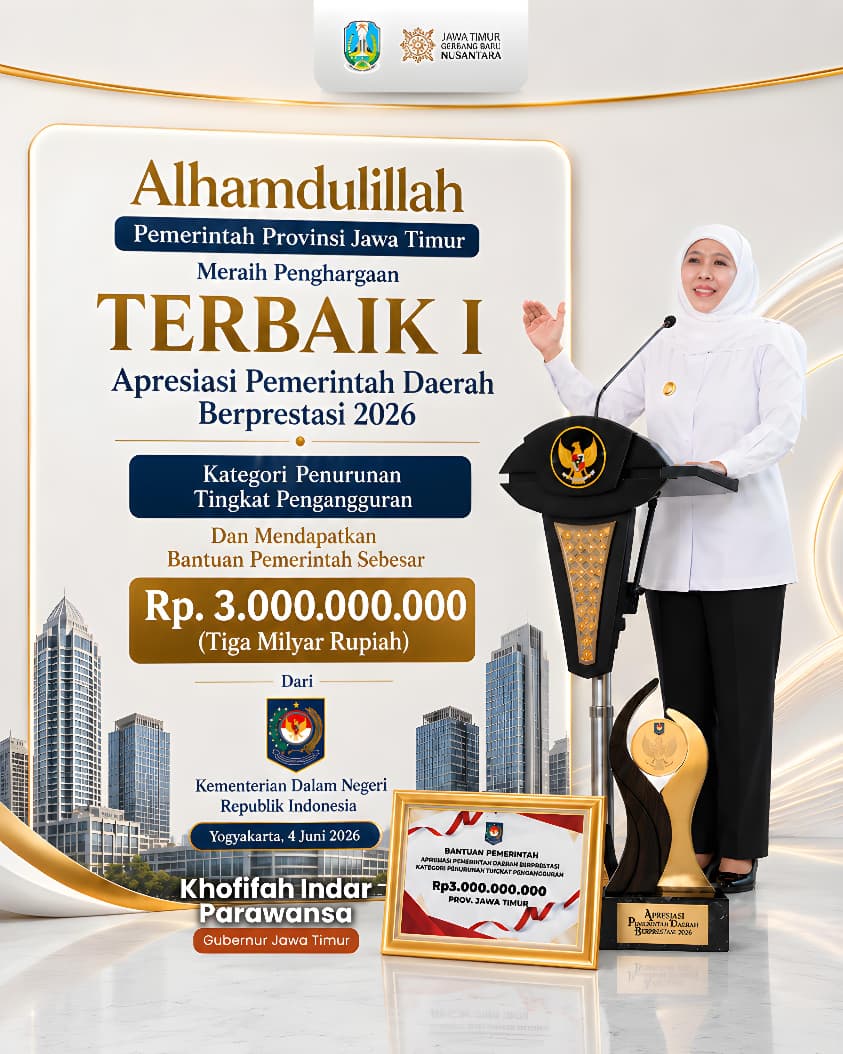Pengangguran Lulusan SMK Turun Signifikan, Gubernur Khofifah Sebut Program Link and Match Makin Efektif