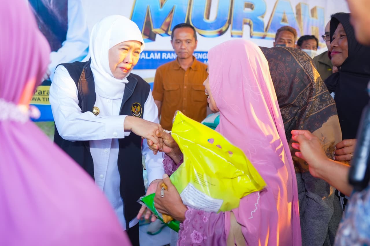 Pasar Murah di Ngawi Diserbu Warga, Gubernur Khofifah Tegaskan Komitmen Menjaga Keterjangkauan Pangan