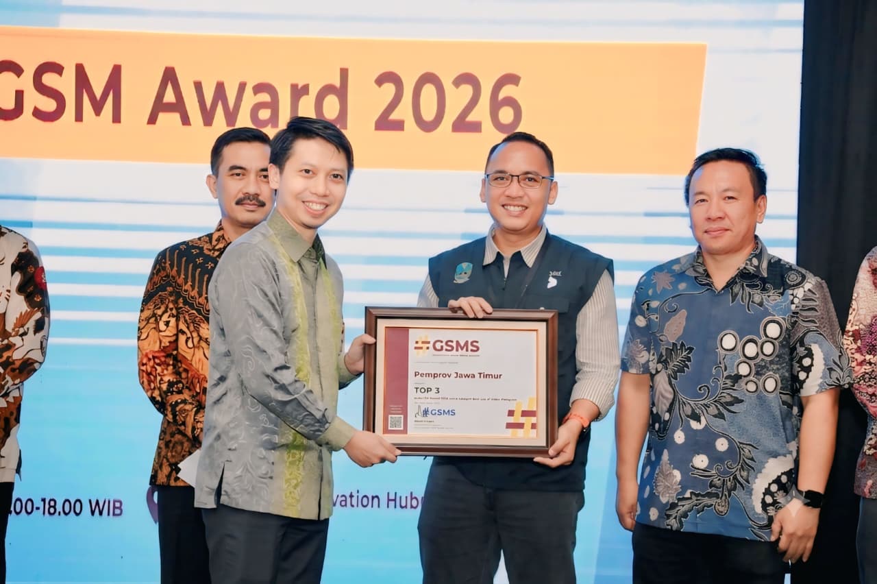 Biro Adpim Jatim Bawa Pemprov Jatim Masuk Top 3 Nasional pada Empat Kategori GSMS Award 2026