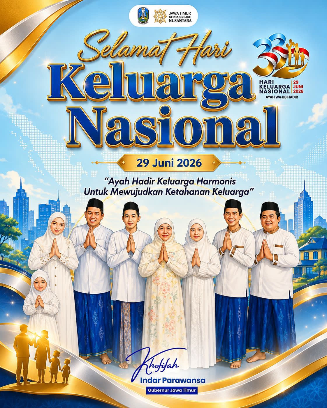 Gubernur Khofifah Serukan Penguatan Ketahanan Keluarga sebagai Investasi Strategis Mencetak SDM Unggul dan Berdaya Saing