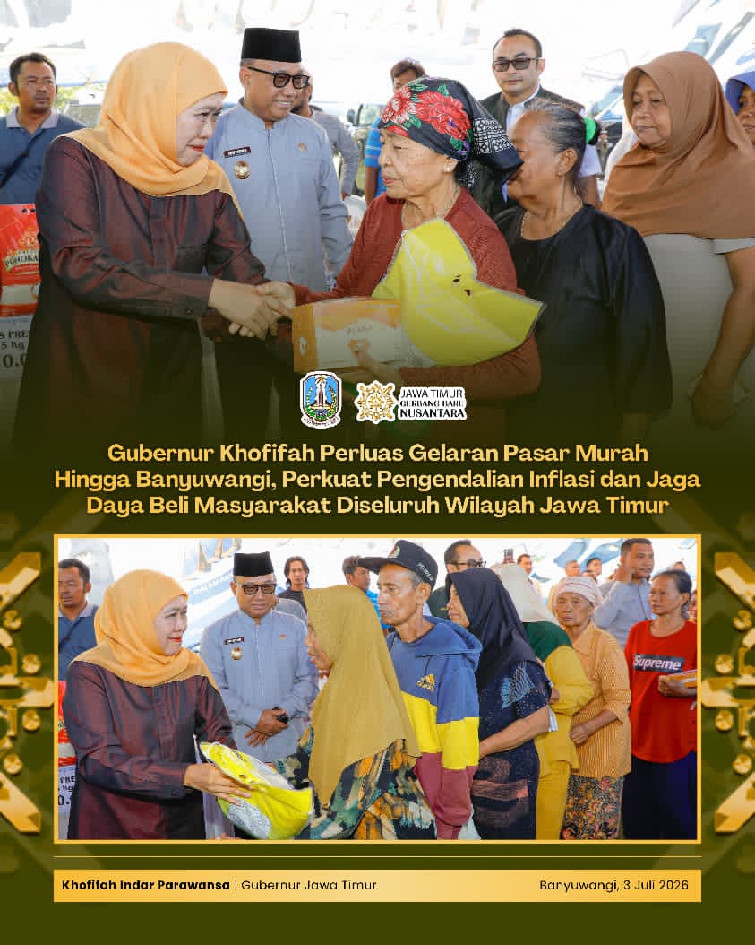 Gubernur Khofifah Hadirkan Bahan Pokok di Bawah Harga Pasar, Pastikan Masyarakat Tetap Memiliki Akses Pangan Terjangkau