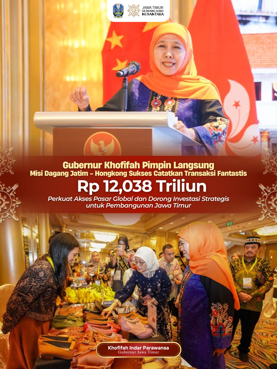 Misi Dagang Jatim di Hong Kong Tembus Rp12,038 Triliun, Gubernur Khofifah Perkuat Akses Pasar Global