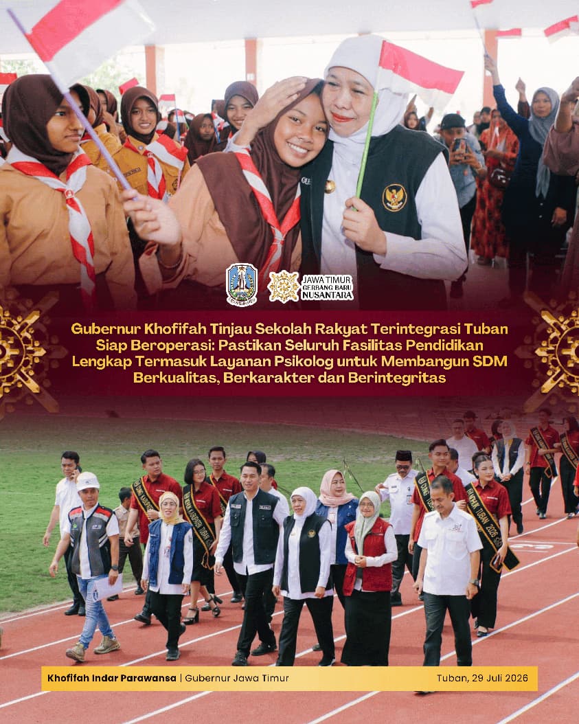 SR Terintegrasi Tuban Siap Dibuka, Gubernur Khofifah Pastikan Ekosistem Pendidikan dan Asrama Berjalan Optimal