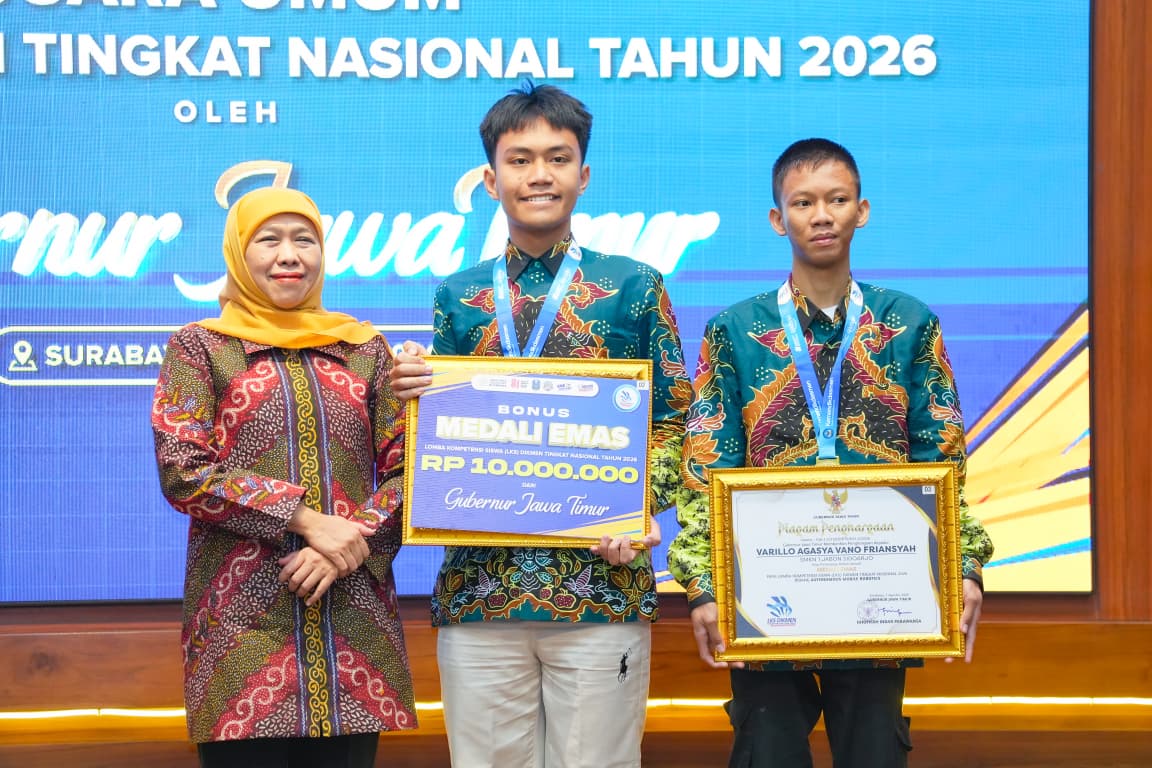 Empat Kali Berturut-turut Juara Umum LKS Nasional, Gubernur Khofifah Apresiasi Prestasi Siswa SMK Jatim