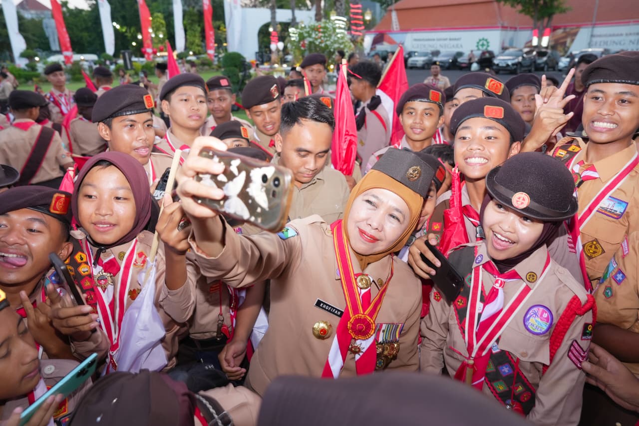 1.537 Pramuka Jatim Berangkat ke Jamnas XII, Gubernur Khofifah Titipkan Semangat Persaudaraan dan Gotong Royong