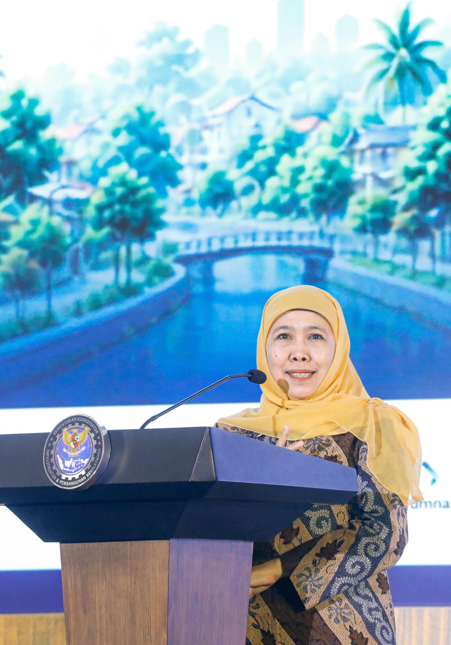 Penanganan Kawasan Kumuh Berbasis Data dan Terintegrasi, Gubernur Khofifah Bagikan Best Practice Jawa Timur di Forum Koordinasi Nasional