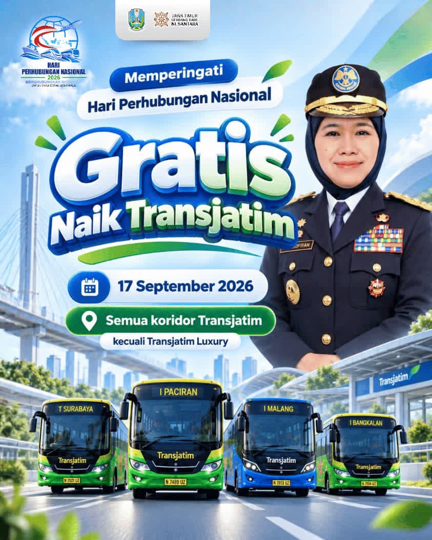 Rayakan Harhubnas 2026, Gubernur Khofifah Hadirkan Layanan Gratis Trans Jatim di Gerbangkertasusila dan Malang Raya