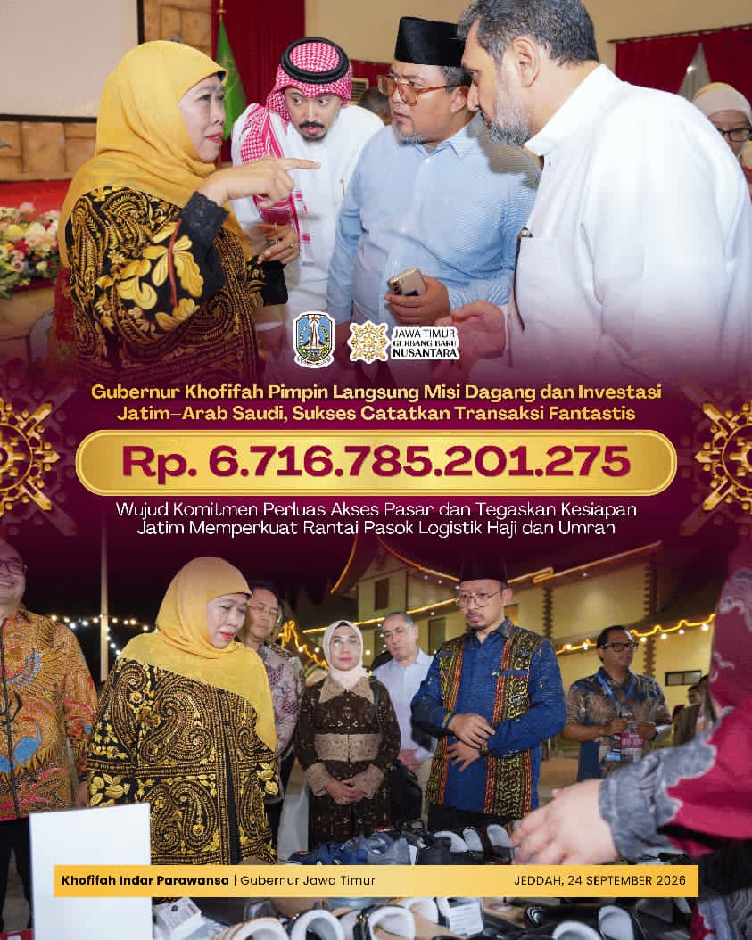 Misi Dagang Jatim–Arab Saudi Perluas Peluang Bisnis, Gubernur Khofifah Dorong Penguatan Ekosistem Halal dan Rantai Pasok