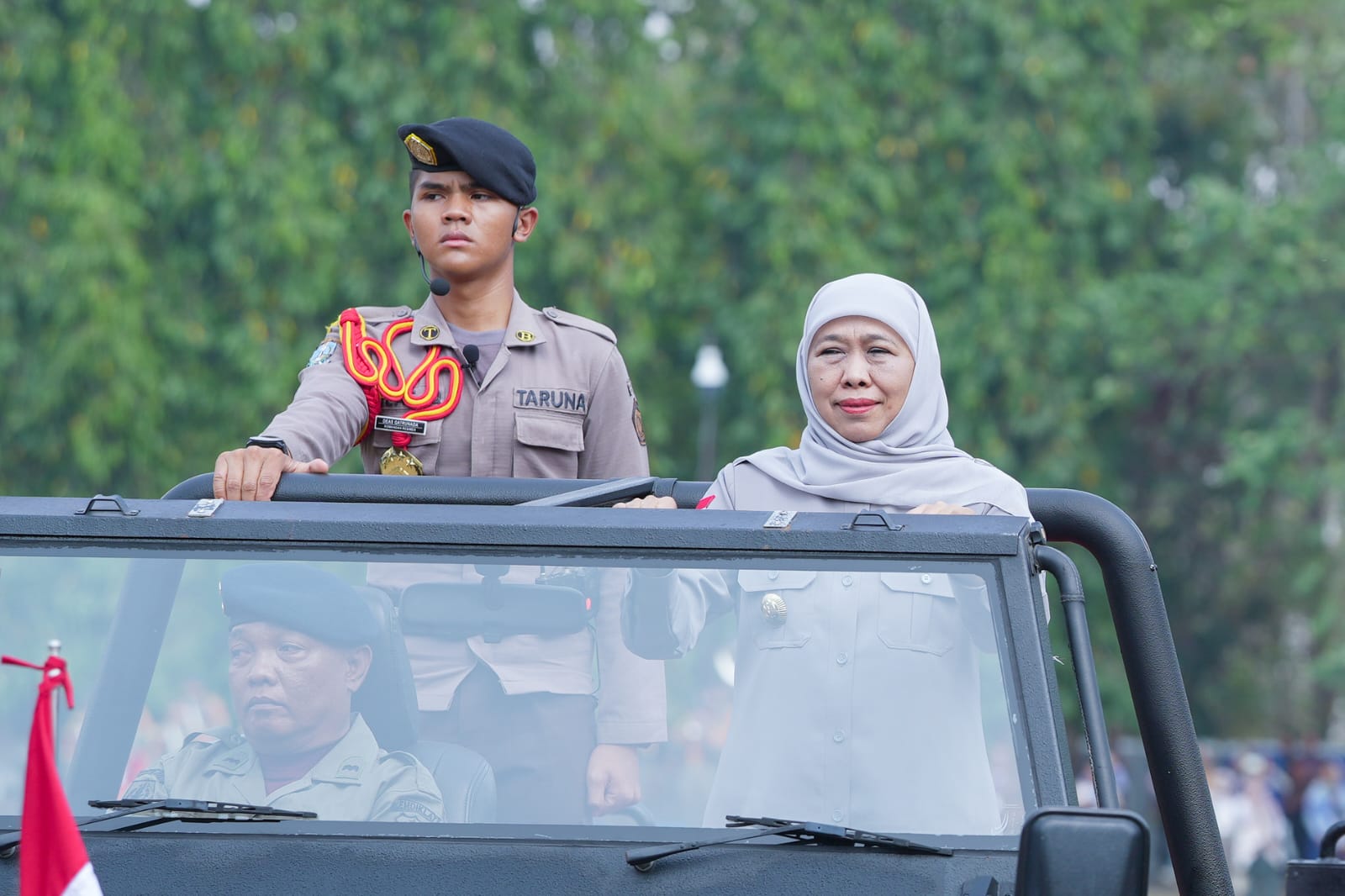 1.334 Taruna-Taruni Enam SMAN Taruna Jatim Resmi Kenakan Baret, Gubernur Khofifah Tekankan Karakter dan Integritas