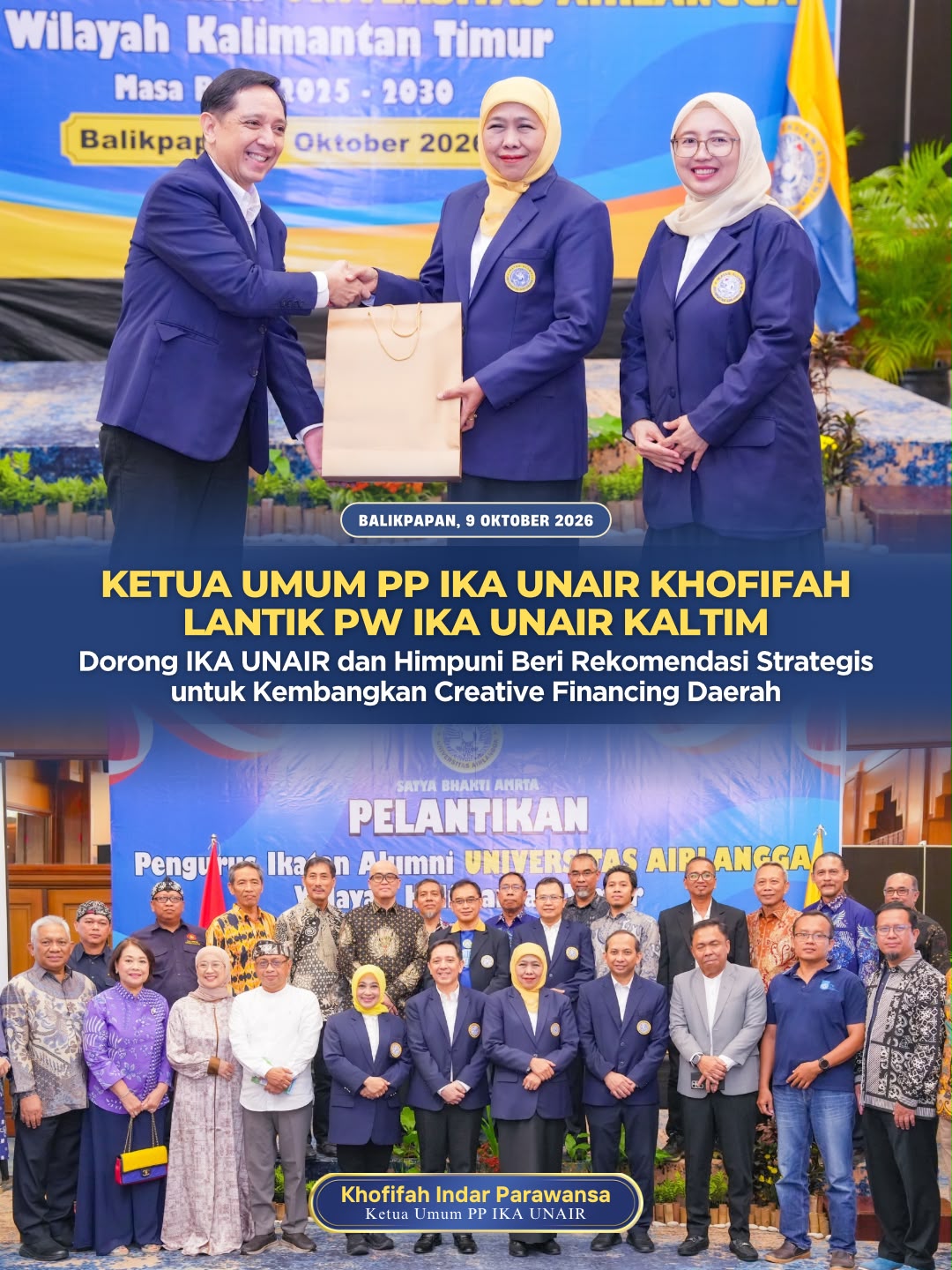 Perkuat Inovasi Pembiayaan Daerah, Gubernur Khofifah Ajak IKA UNAIR dan Himpuni Susun Rekomendasi Strategis