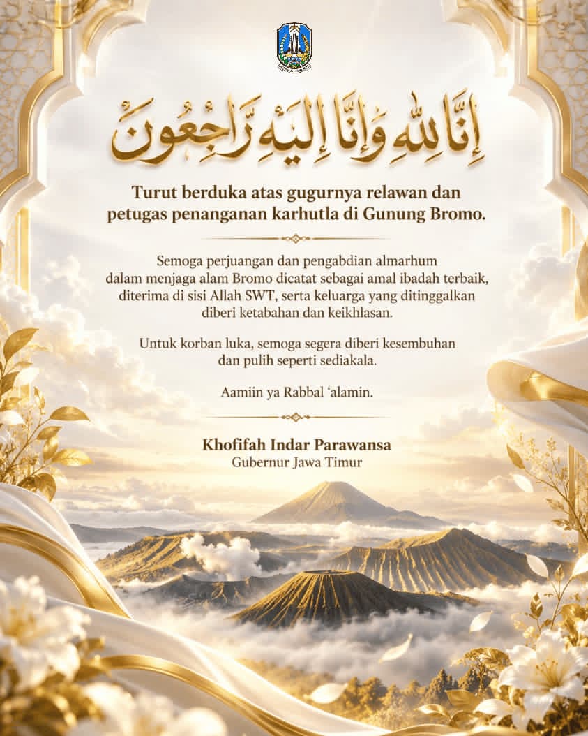 Tragedi Pemadaman Karhutla Bromo, Gubernur Khofifah Doakan Kesembuhan Korban Luka dan Ketabahan Keluarga
