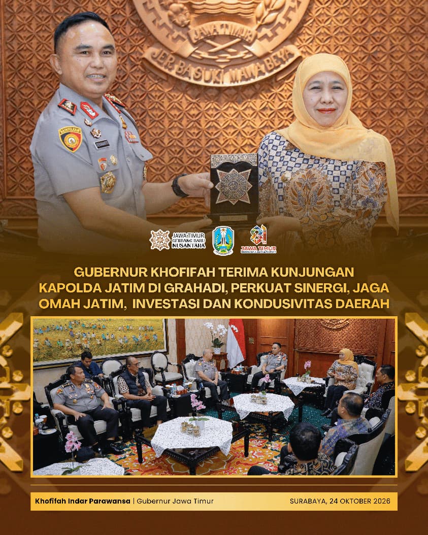 Gubernur Khofifah dan Kapolda Jatim Sepakat Merawat Komunikasi dengan Buruh dan Mahasiswa